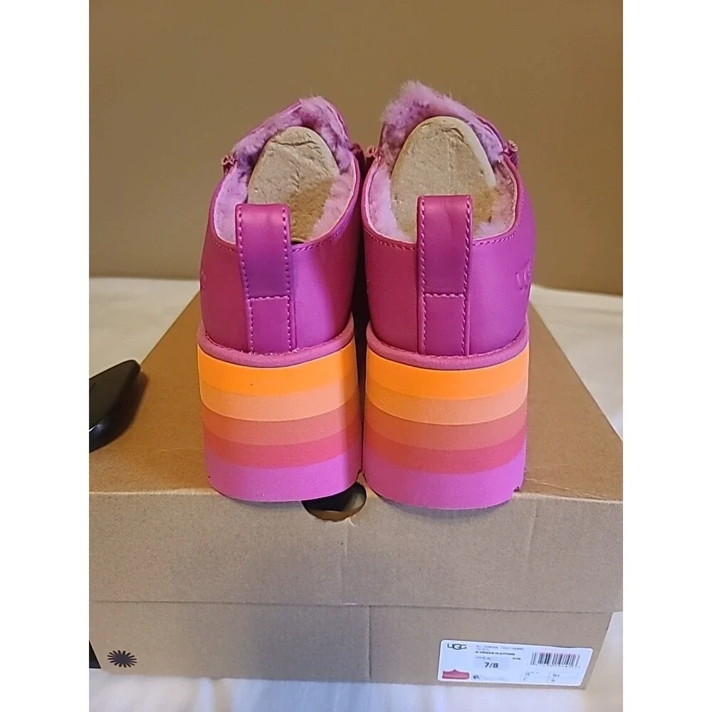 NWT UGG URSEEN PLATFORM ALL GENDER SLIPPERS SHOES US MEN 7/ WOMENS 8 - Picture 6 of 8